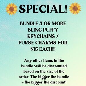 🚨 SPECIAL! 🚨. BUY 3+ BLING KEYCHAINS FOR $15 EACH!!!
